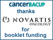 CancerBACUP thanks to Novartis for booklet funding