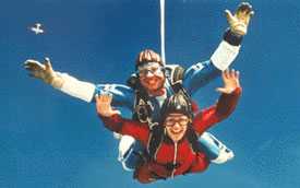 Photograph of parachute jump