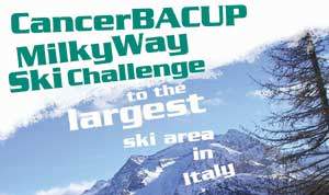 The CancerBACUP Milky Way Ski Challenge to the largest ski area in Italy 
