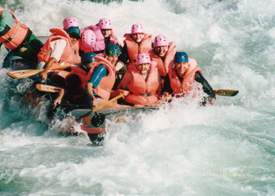 Photograph of white water rafting