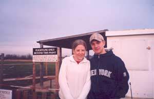 Charmaine at the airstrip