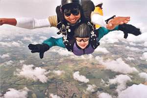 Michele's parachute jump