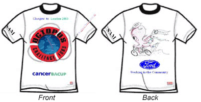Octopus challenge 2003 t-shirt - front and back