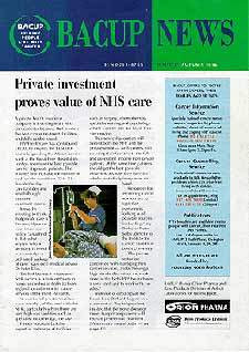 Front cover of CancerBACUP News, issue 27