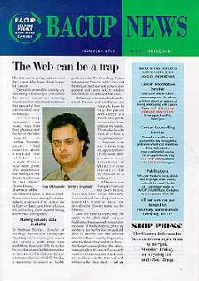 Front cover of CancerBACUP News, issue 28