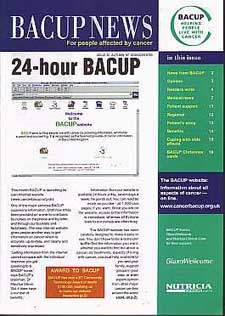 Front cover of CancerBACUP News, issue 30