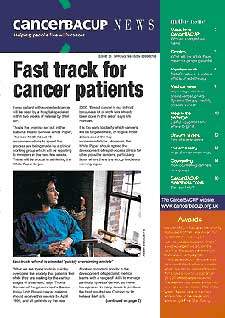 Front cover of CancerBACUP News, issue 31