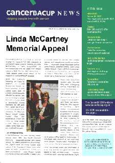 Front cover of CancerBACUP News, issue 32