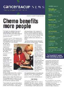 Front cover of CancerBACUP News, Issue 33