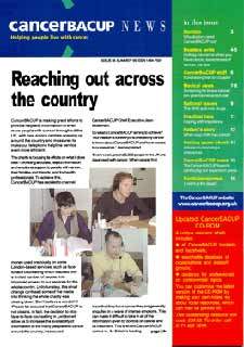 Front cover of CancerBACUP News, issue 35