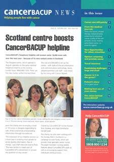 Front cover of CancerBACUP News, issue 45